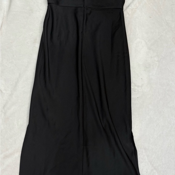 BHLDN Black Sheath Midi Dress with Slit - Picture 7 of 9
